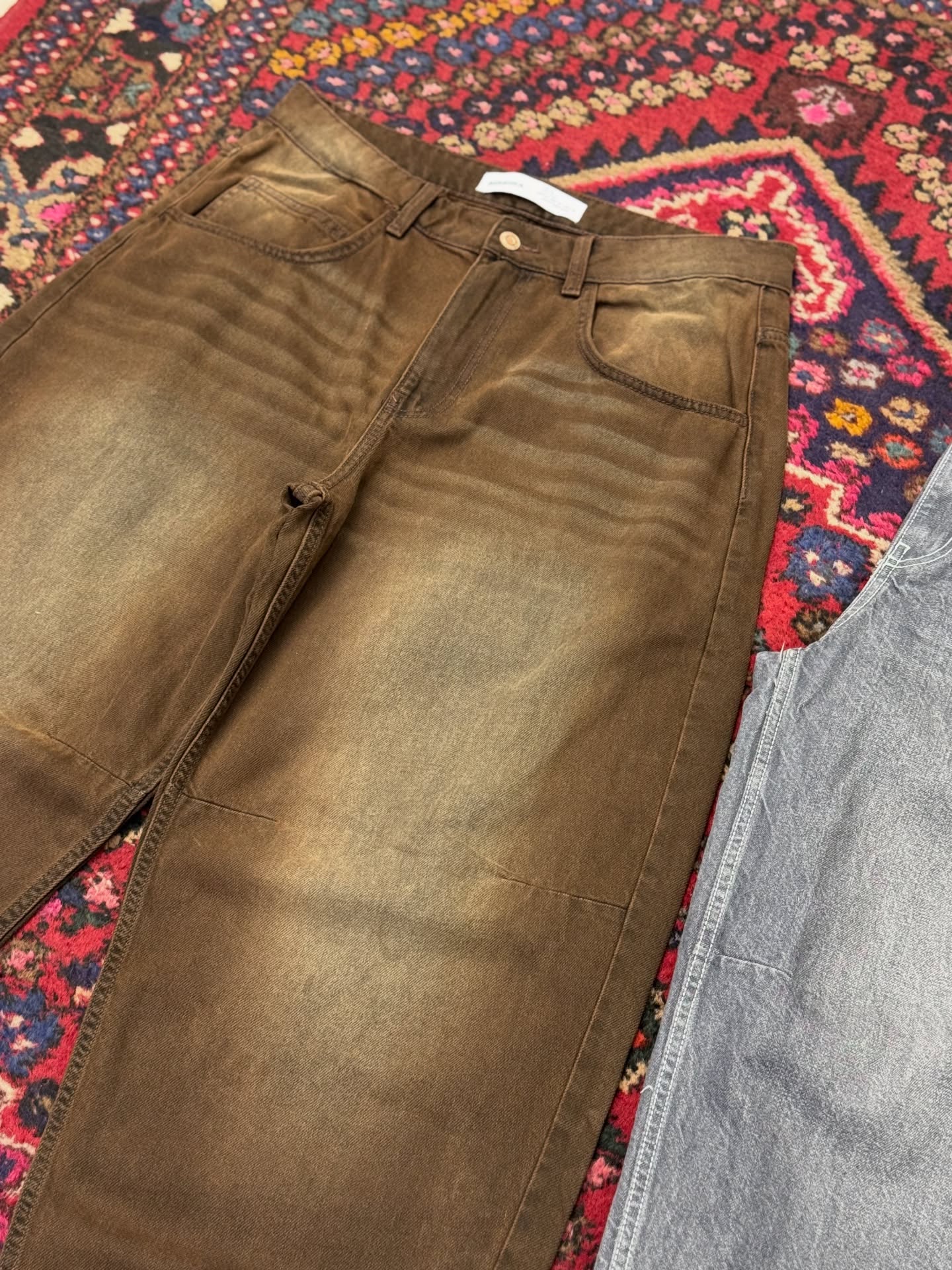 شلوار بالونی اورجینال — شلوار جین — یوفو استایل — رنگ مشکی — تصویر 4